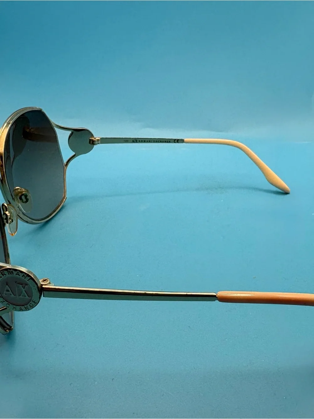 Armani Exchange Metal Frame Sunglasses with Gradient Lenses